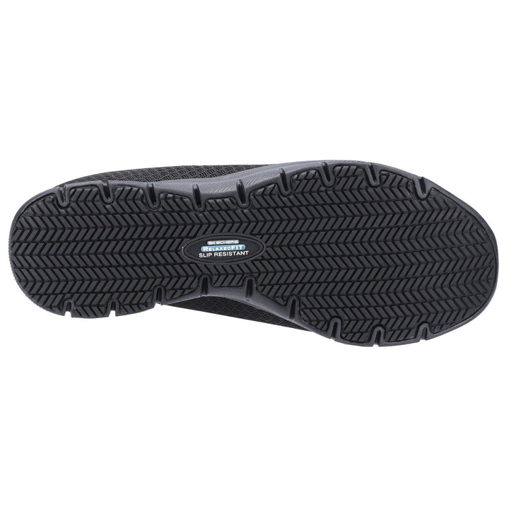 Women's Wide Fit Skechers 77210EC Genter Bronaugh SR Occupational Trainers in Black - Image 1