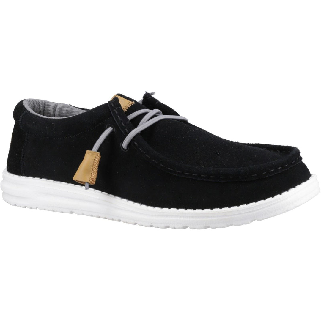 Men's Heydude 40404 Wally Craft Suede Shoes in Black - Image 2