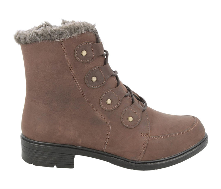 Womens Wide Fit DB Crawley Boots in Red - Image 1