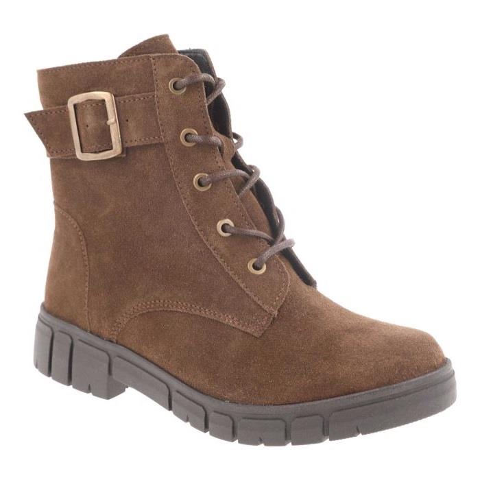 Women's Wide Fit DB Holly Ankle Boots in Brown Suede - Image 7