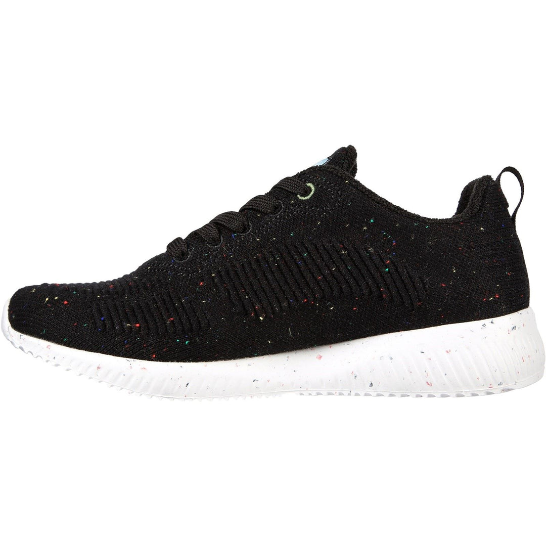 Women's Wide Fit Skechers 117282 Bobs Squad Reclaim Life Trainers - Black in Black - Image 4