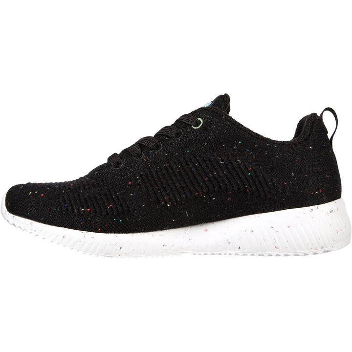 Women's Wide Fit Skechers 117282 Bobs Squad Reclaim Life Trainers - Black in Black - Image 1