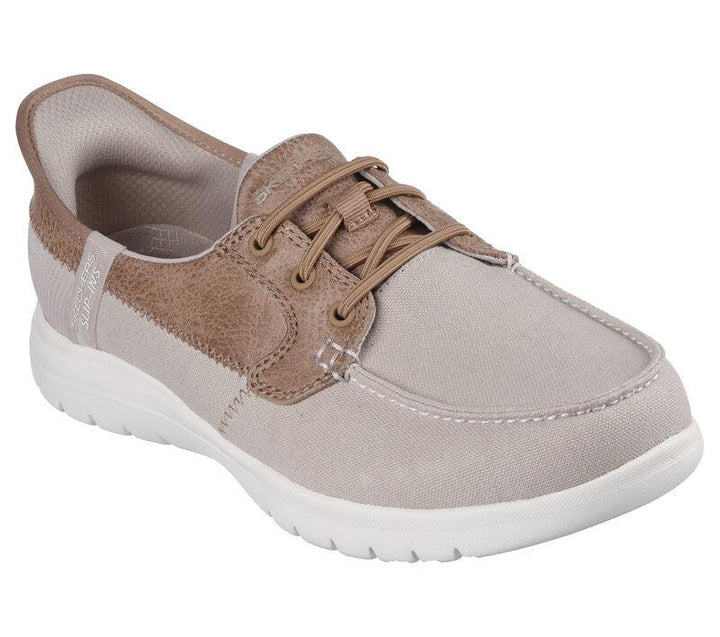 Women's Wide Fit Skechers 136536 Slip-ins On The Go Flex Palmilla Trainers in Navy - Image 1