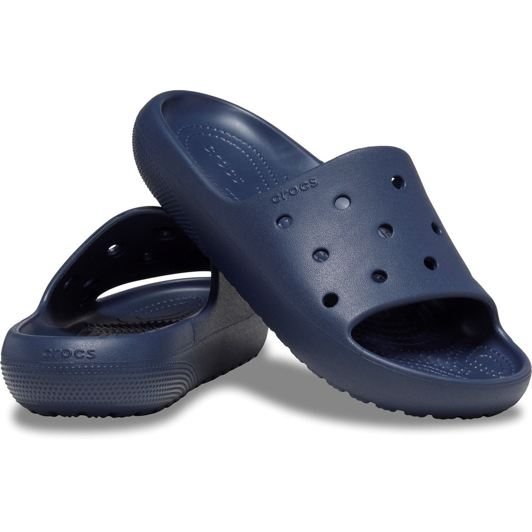 Women's Crocs 209401 Classic Slippers in Navy - Image 4