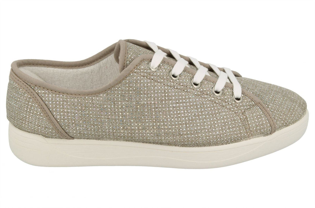 Womens Wide Fit DB Tampa Canvas Shoes in Navy - Image 8