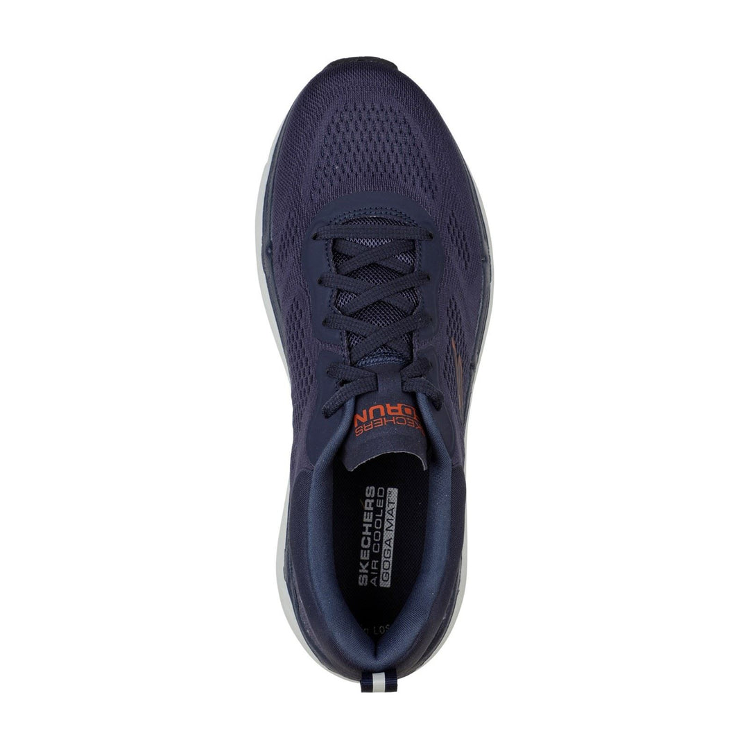 Men's Wide Fit Skechers 220068 Max Cushioning Premier Perspective Trainers in Navy/Orange - Image 7