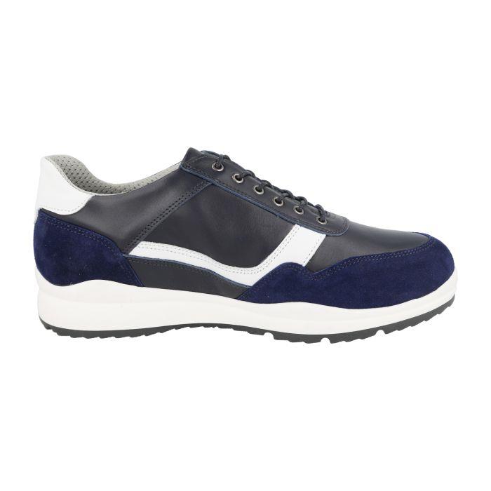 Men's Wide Fit DB Benedict Trainers in Black / Grey - Image 1