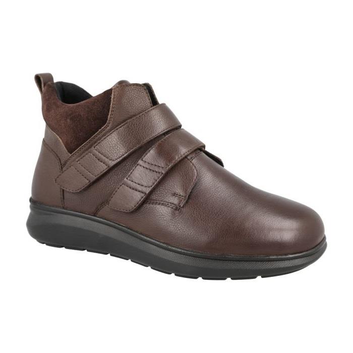 Men's Wide Fit DB Solomon Boots in Black Lea / Suede - Image 1