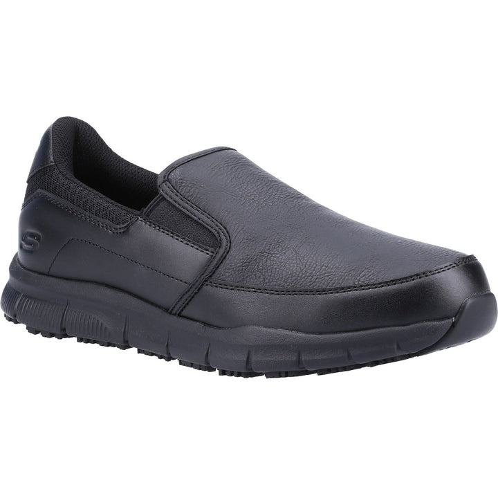 Men's Wide Fit Skechers Sk77236EC Nampa Annod Occupational Trainers in Black - Image 1