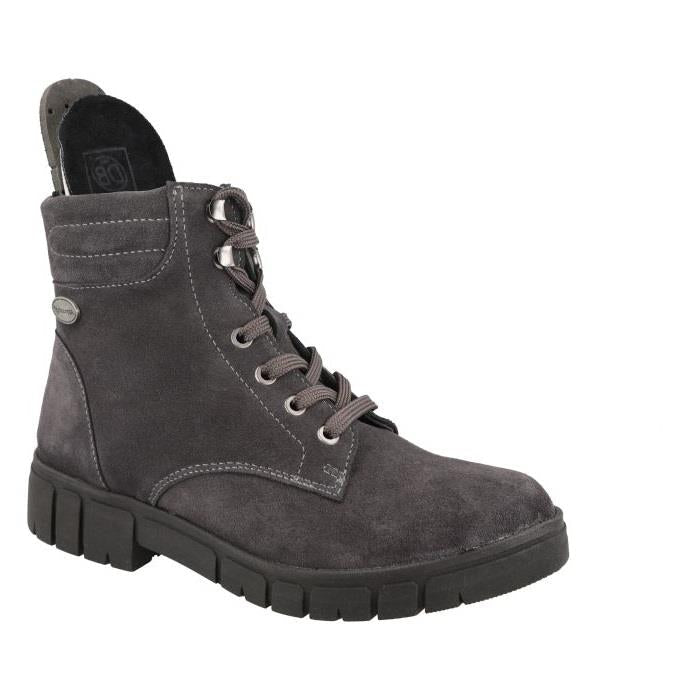 Women's Wide Fit DB Chirk Water Resistant Boots in Grey Suede - Image 3