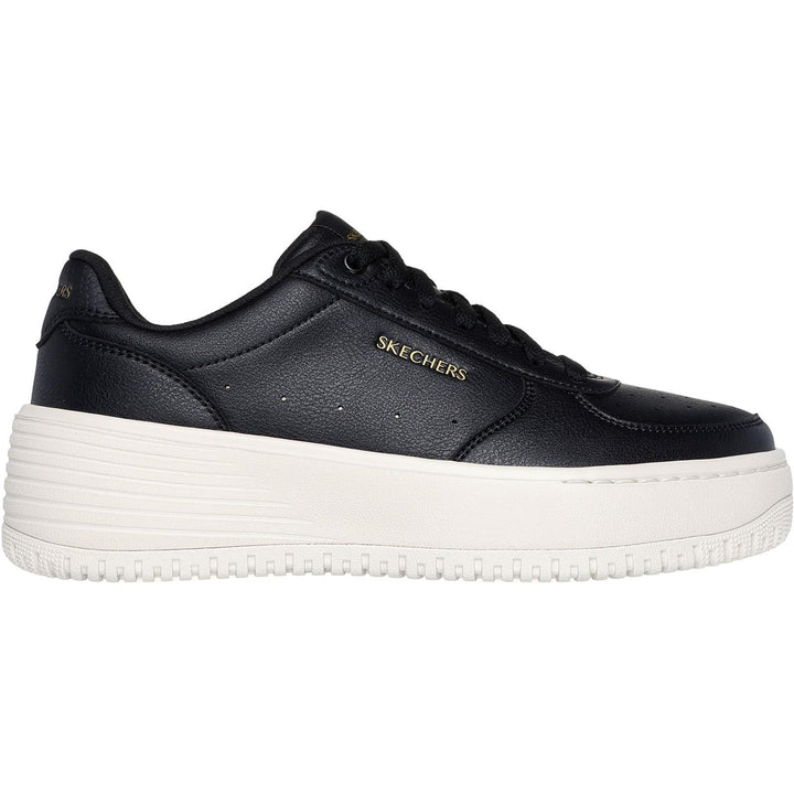 Women's Wide Fit Skechers 185110 Court Classics Grand 92 Be Lifted Trainers in Black - Image 1