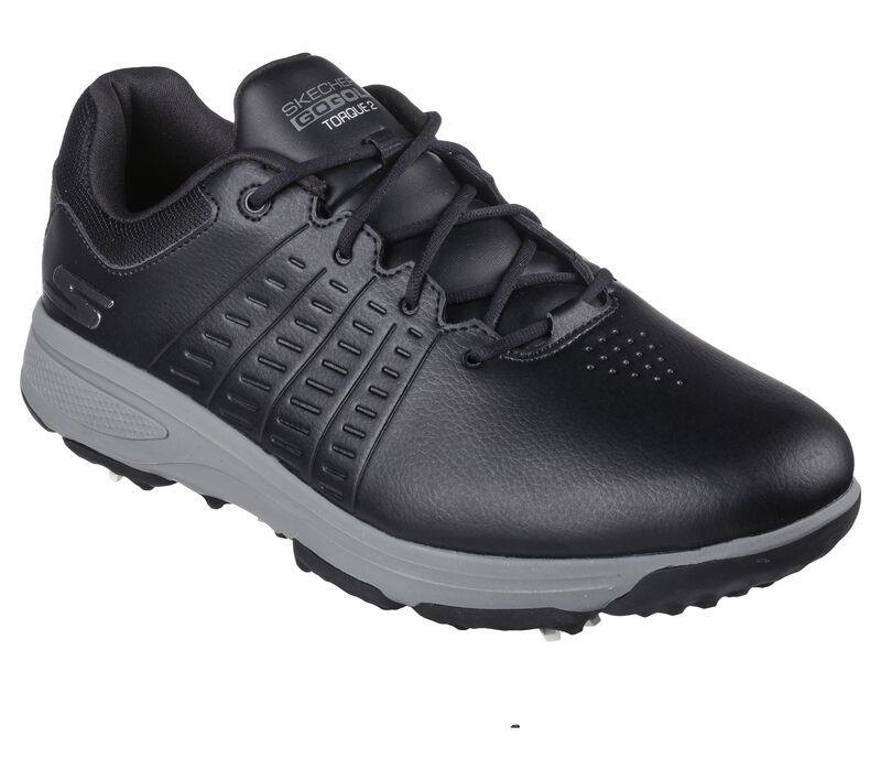 Men's Wide Fit Skechers 214027 Go Golf Torque 2 Trainers in Black/Grey - Image 3