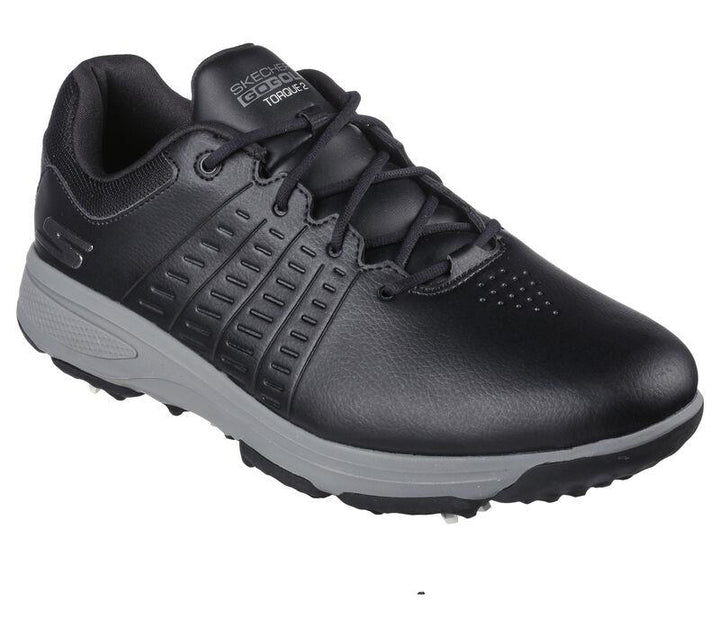 Men's Wide Fit Skechers 214027 Go Golf Torque 2 Trainers in Black/Grey - Image 1