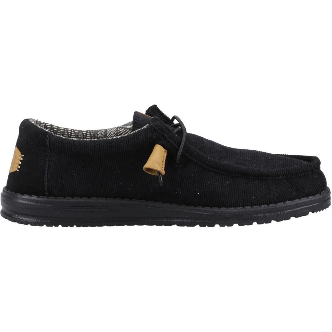 Men's Heydude 40163 Wally Corduroy Classic Slip On Shoes - Black in Black - Image 2