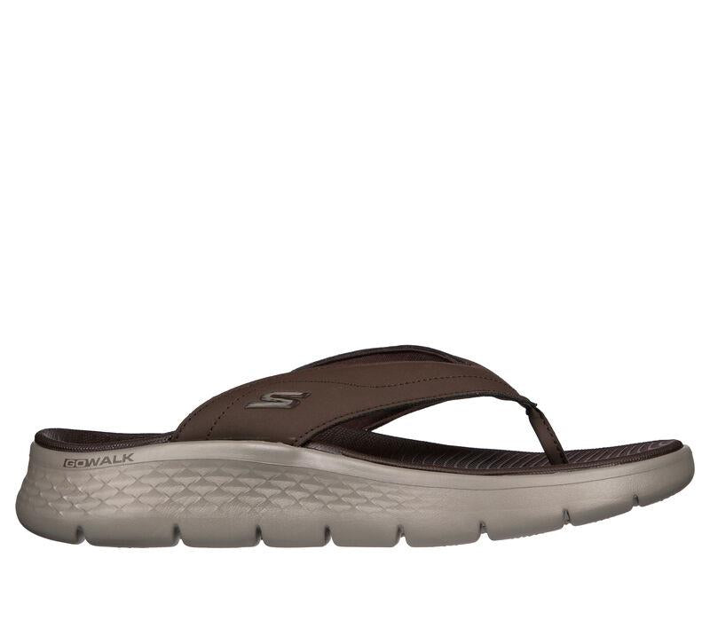 Men's Relaxed Fit Skechers 229202 Go Walk Flex Vallejo Sandals in Chocolate - Image 2