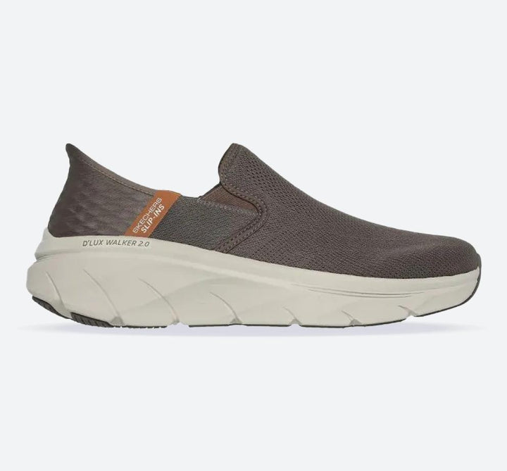 Men's Relaxed Fit Skechers 232463 Slip-ins D'lux Walker Trainers in Brown - Image 1