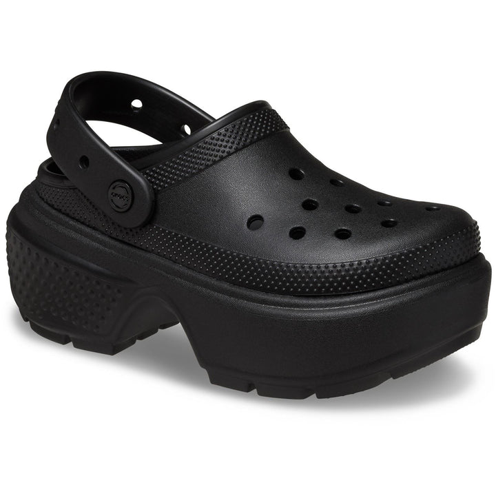 Women's Crocs 209347 Stomp Clog Sandals in Black - Image 1