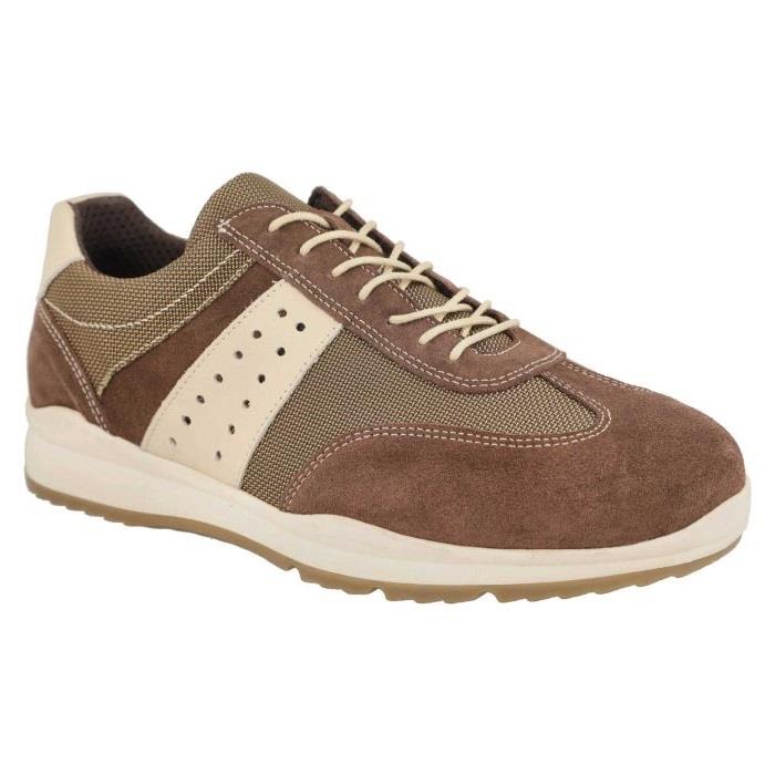Men's Wide Fit DB Sequoia Trainers in Black Suede / Leather / Textile - Image 1
