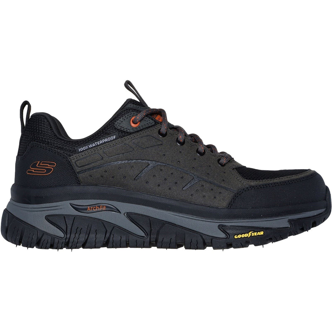 Men's Wide Fit Skechers 237488 Arch Fit Road Walker Vernal Trainers in Charcoal/Black - Image 2