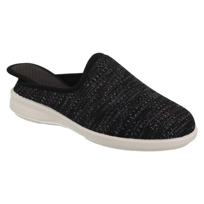 Women's Wide Fit DB Vesper Canvas Shoes in Black Textile - Image 1