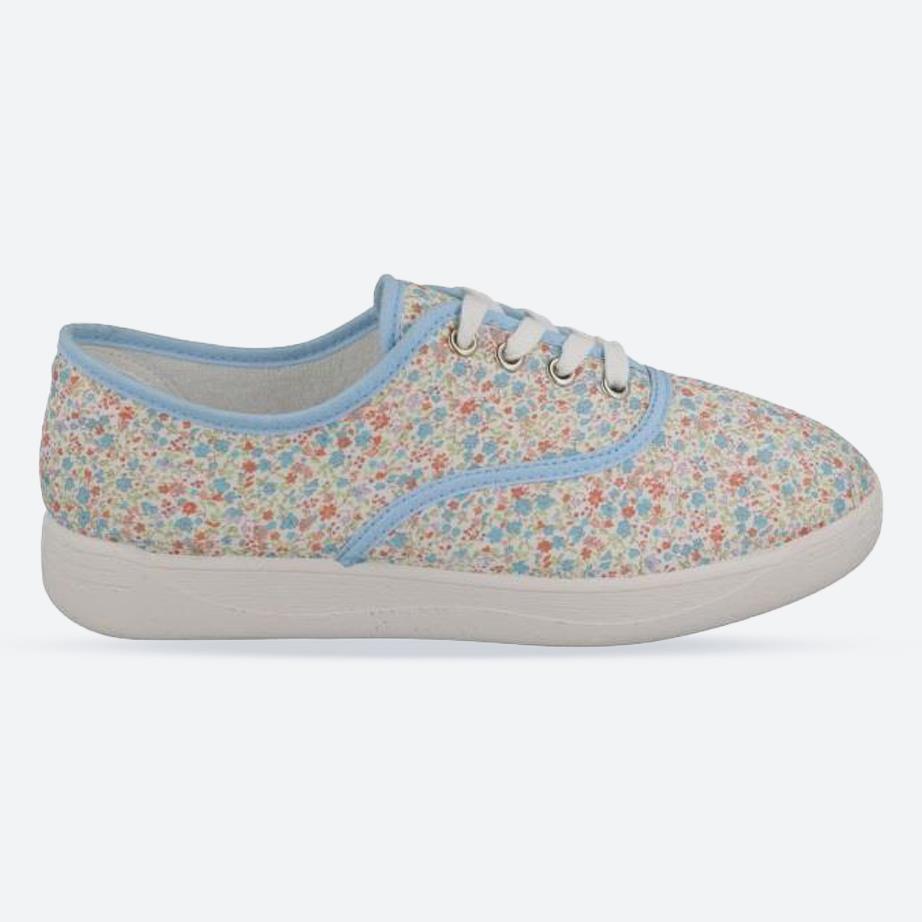 Women's Wide Fit DB Kangaroo Canvas Shoes in Sky Blue - Image 1