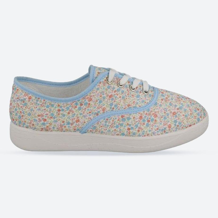 Women's Wide Fit DB Kangaroo Canvas Shoes in Sky Blue - Image 1