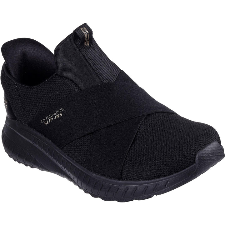 Women's Wide Fit Skechers 117505 Slip-ins Bobs Sport Squad Chaos Trainers in Grey - Image 1