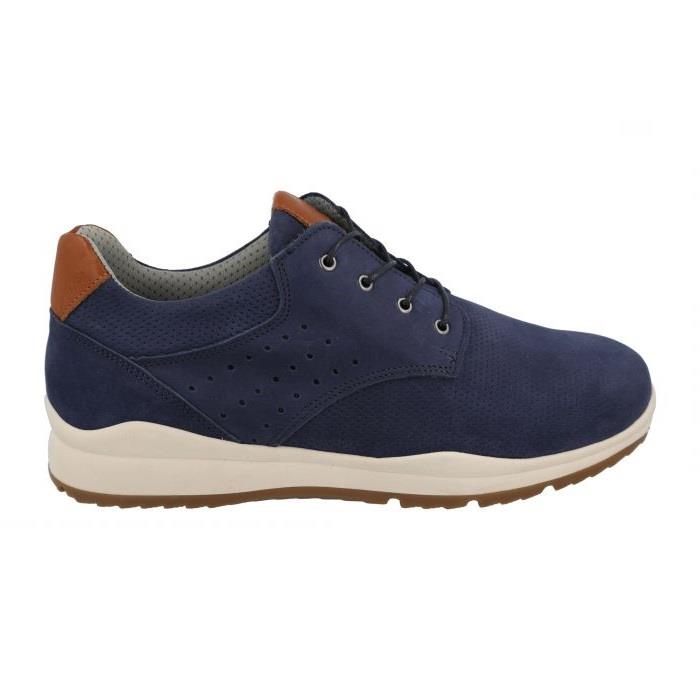 Men's Wide Fit DB Benjamin Shoes in Navy Nubuck - Image 1
