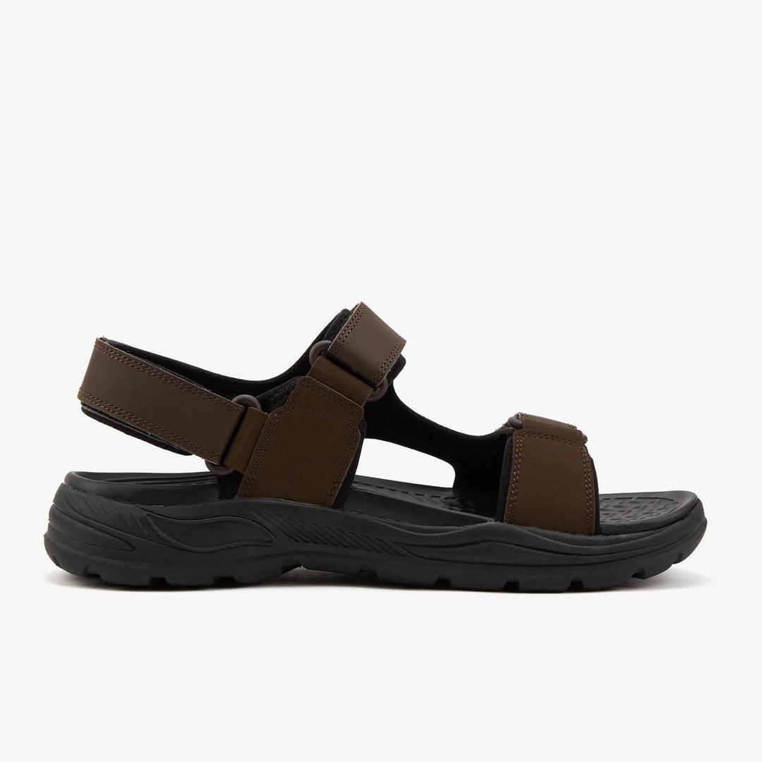 Men's Wide Fit Skechers 204349  Motley SD Kontra Sandals in Brown - Image 3
