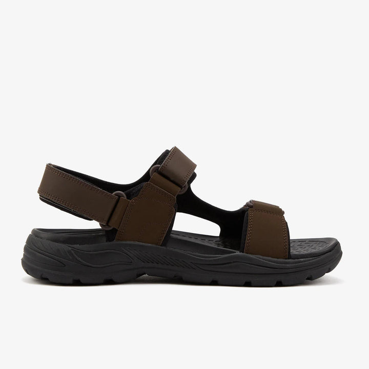 Men's Wide Fit Skechers 204349  Motley SD Kontra Sandals in Brown - Image 1