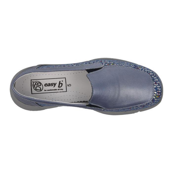 Women's Wide Fit DB Beetle Loafer Shoes in Sky Blue - Image 1