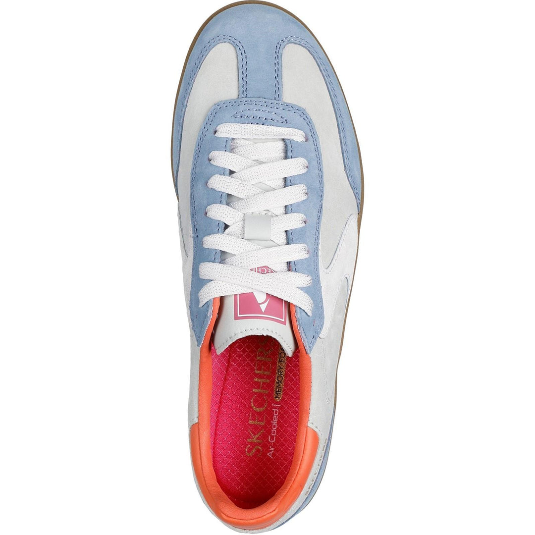 Women's Wide Fit Skechers 185234 Hotshot For The Win Trainers in Light Blue/Multi - Image 5