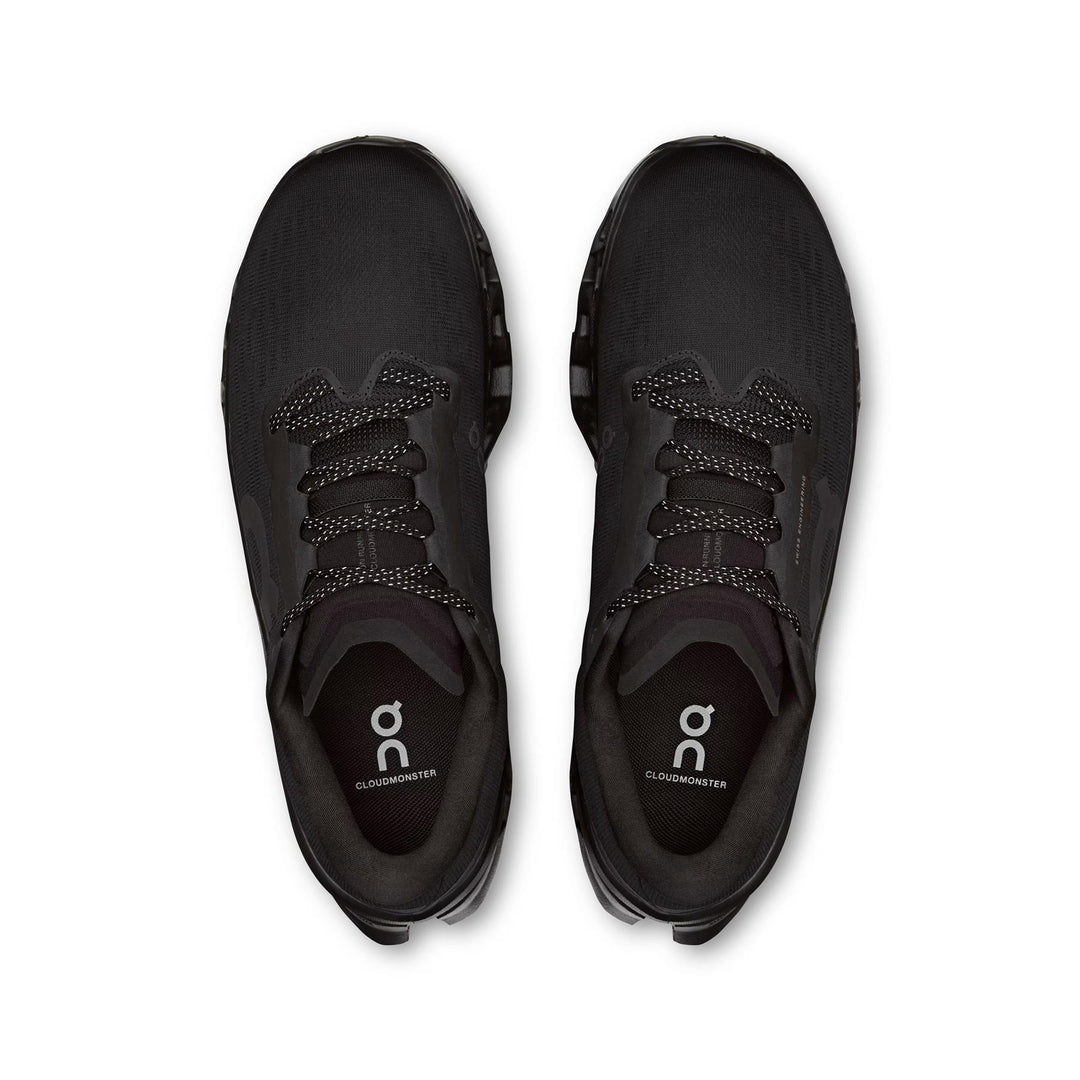 Mens Wide Fit On Cloudmonster 3 Trainers - Black in Black - Image 4