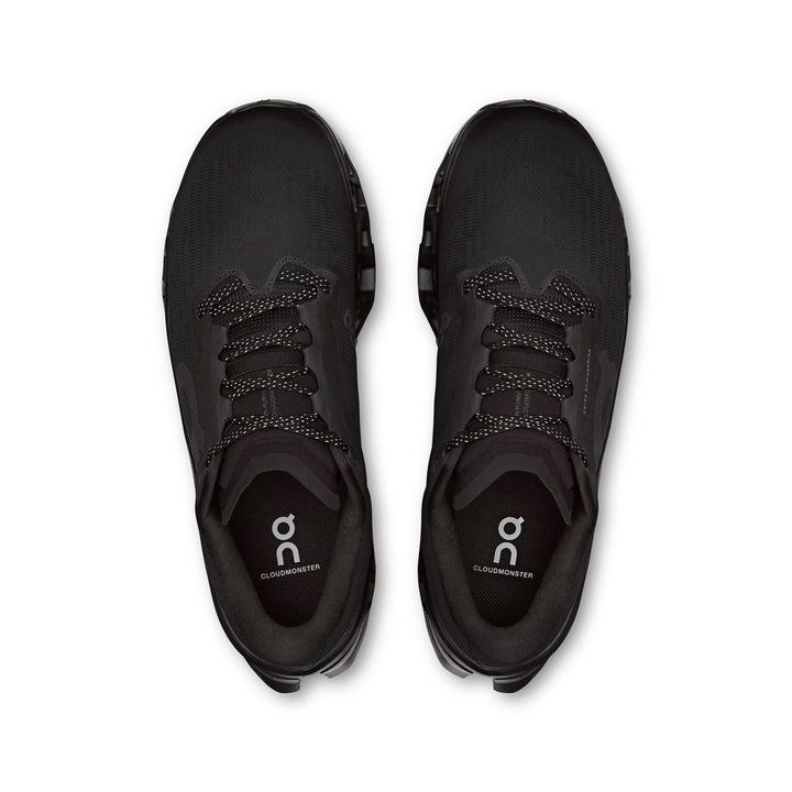 Mens Wide Fit On Cloudmonster 3 Trainers - Black in Black - Image 1