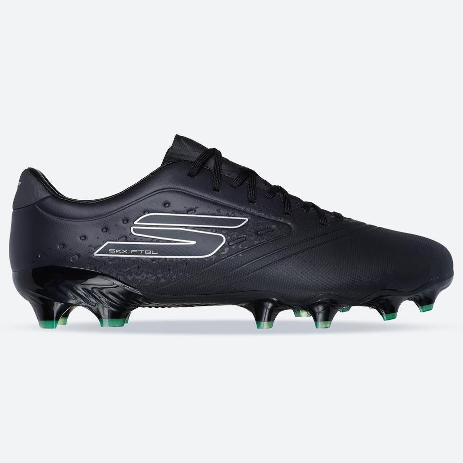 Men's Wide Fit Skechers 252015 Razor Gold FG Wide Fit Football Boots/Trainers in Black/Silver - Image 1