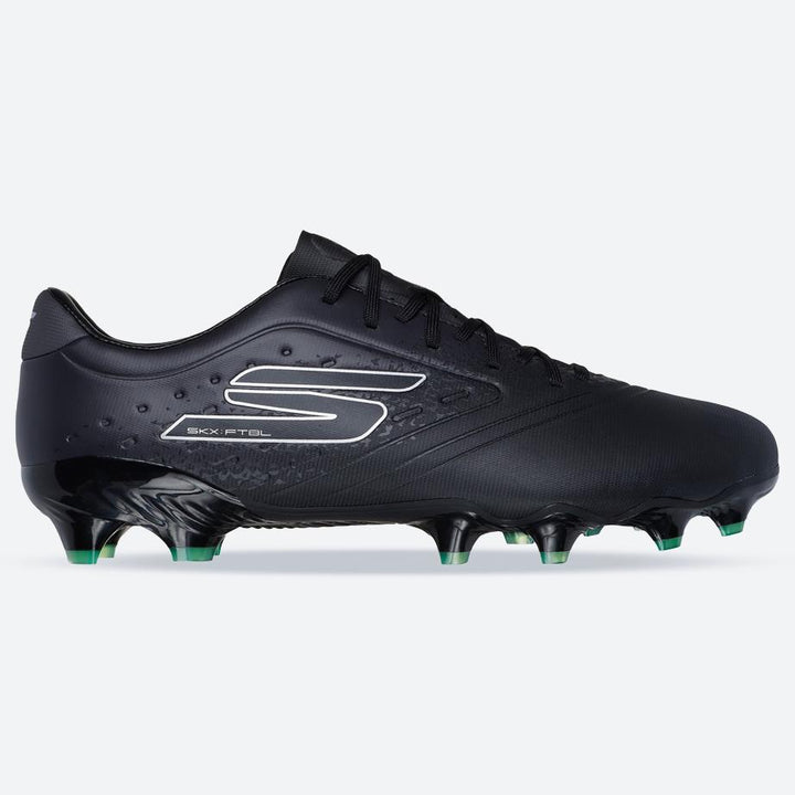 Men's Wide Fit Skechers 252015 Razor Gold FG Wide Fit Football Boots/Trainers in Black/Silver - Image 1
