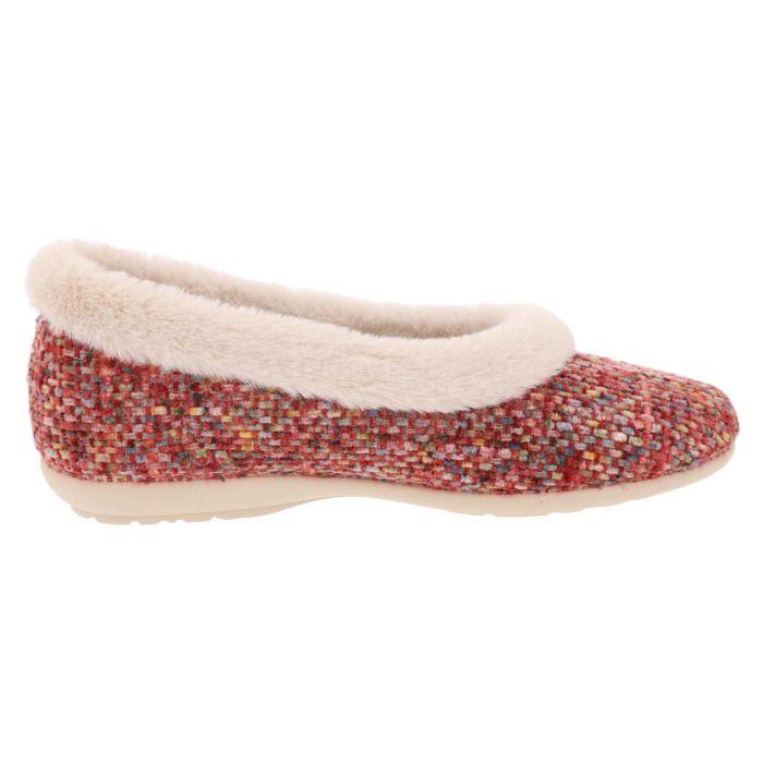 Women's Wide Fit DB Robyn Slippers in Rose Multi Textile - Image 3