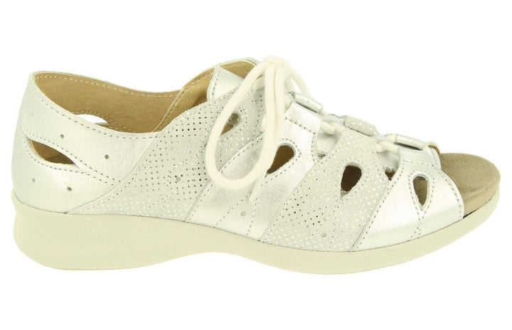 Women's Wide Fit DB Ocean Sandals in Gold Lea / Nubuck - Image 1