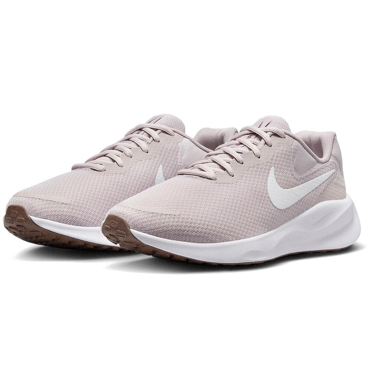 Women's Wide Fit Nike FZ6829-007 Revolution 7 Trainers in Mauve/White - Image 1