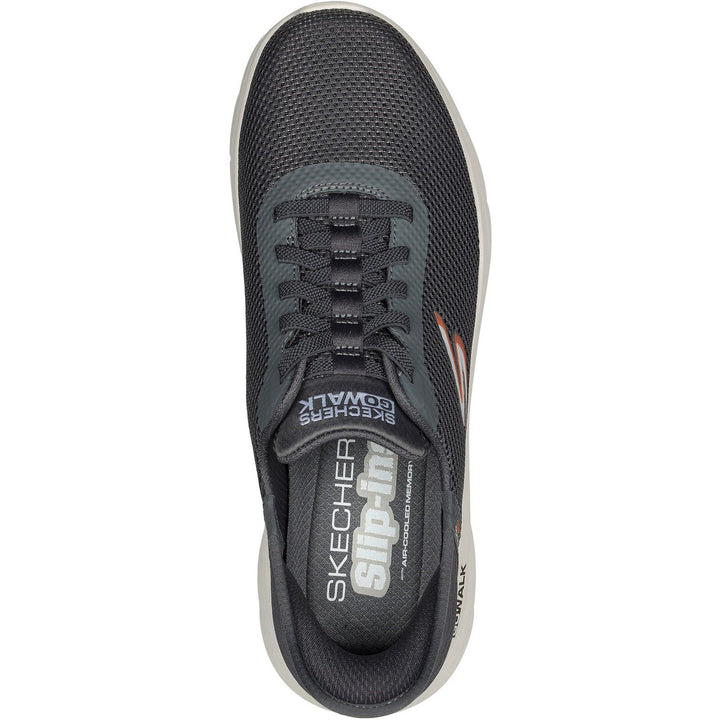 Men's Wide Fit Skechers 216496 Slip-ins Go Walk Flex Trainers in Grey - Image 1