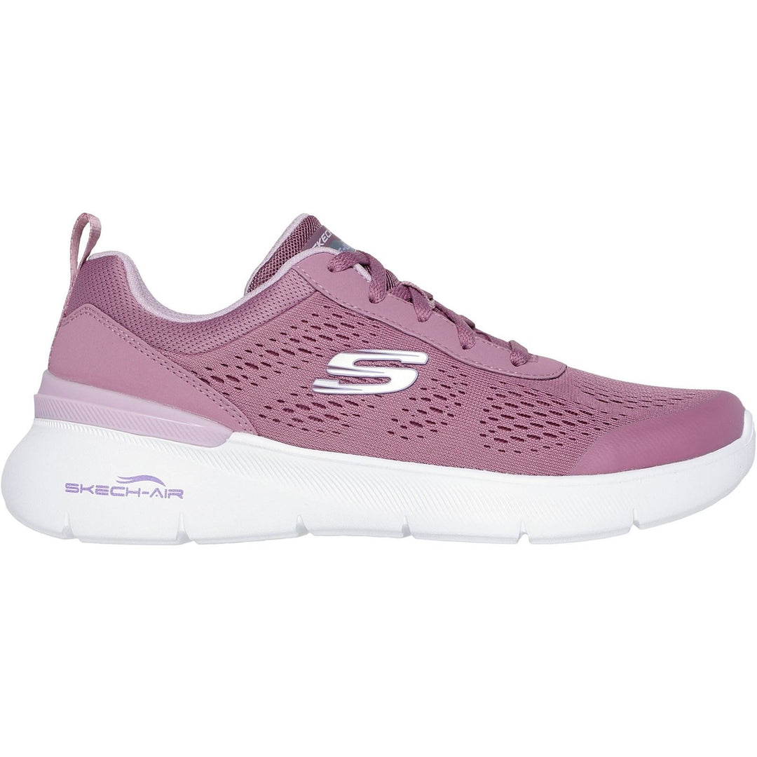 Women's Wide Fit Skechers 150370 Skech-air Dynamight 2.0 New Heights Trainers in Mauve - Image 2