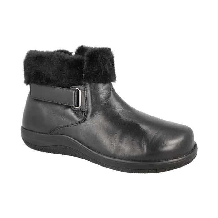 Women's Wide Fit DB Ludlow Boots in Black Leather - Image 3