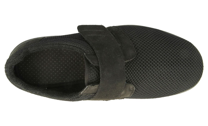 Men's Wide Fit DB Desmond Shoes in Black Textile - Image 1
