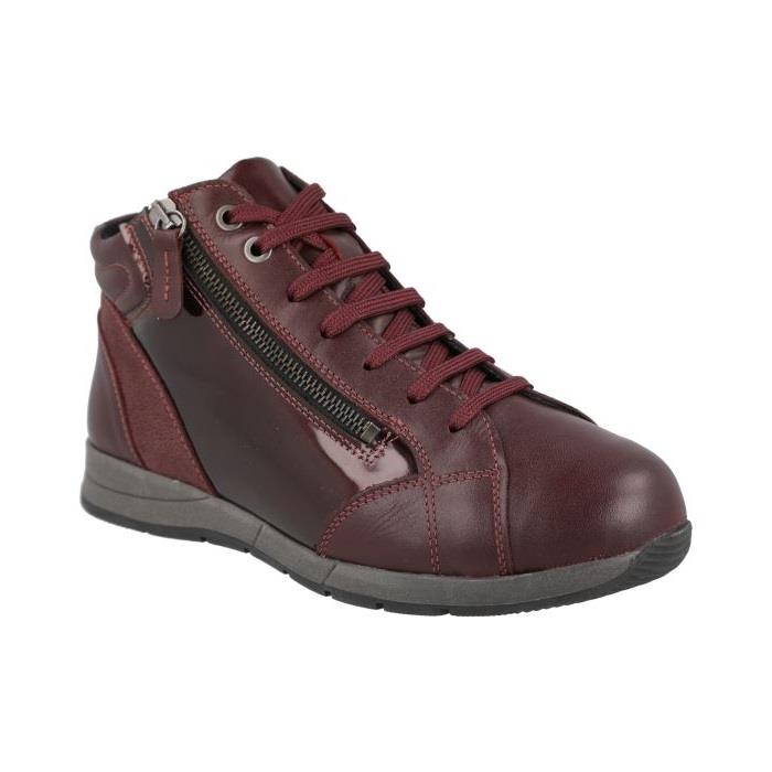 Women's Wide Fit DB Flycatcher Boots in Black Leather / Patent With Speckles - Image 8
