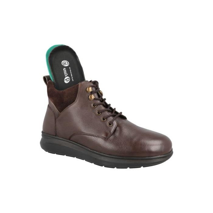 Men's Wide Fit DB Ronnie Boots in Black Lea / Suede - Image 1