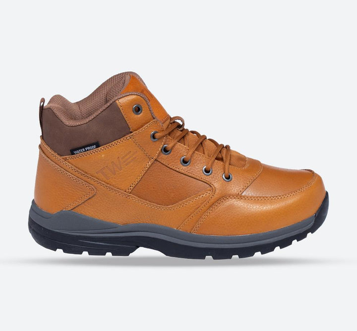 Women's Wide Fit Tredd Well Tough Waterproof Hiking Boots - Tan in Tan - Image 1