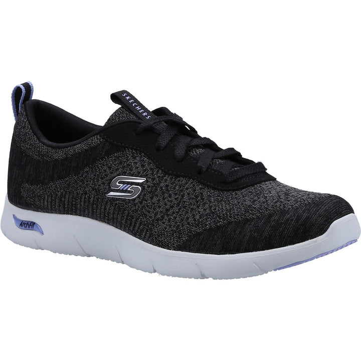 Women's Wide Fit Skechers 104272 Arch Fit Refine Trainers - Black/White in Black/White - Image 1