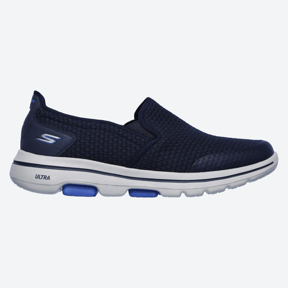 Mens Wide Fit Skechers Apprize Go Walk 5-55510 Walking Trainers in Black - Image 7