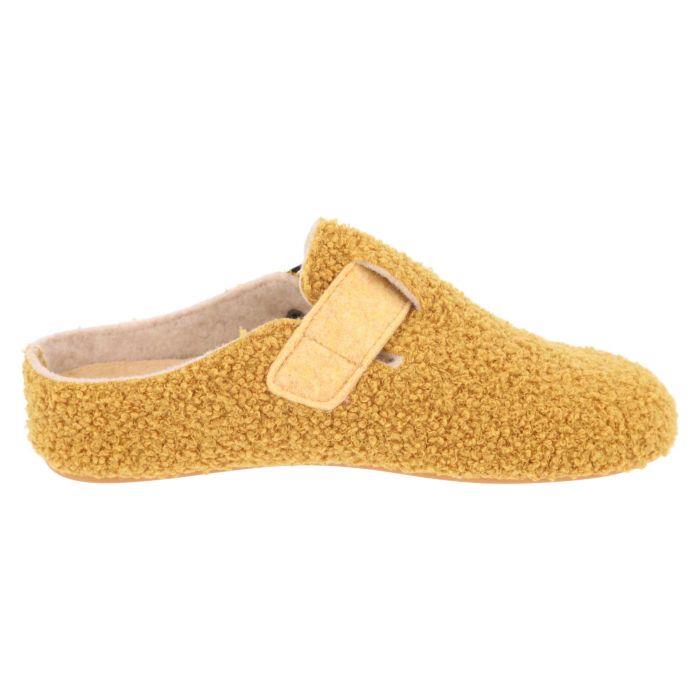 Women's Wide Fit DB Gill Buckle Mule Slippers in Pink Fleece - Image 8