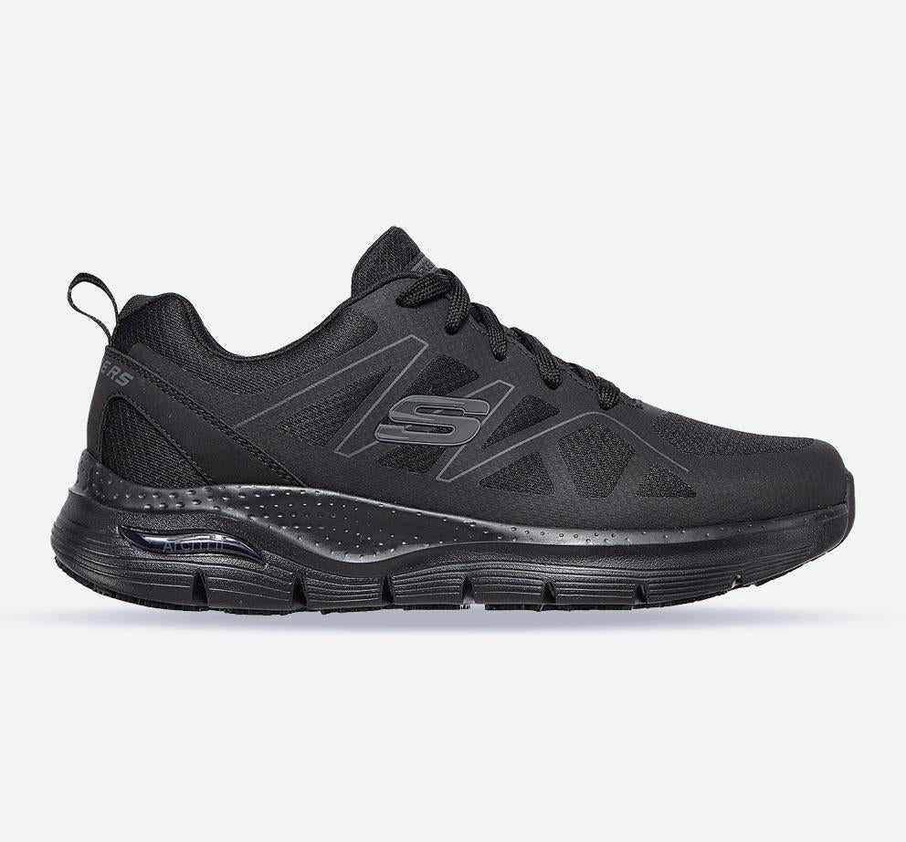 Men's Wide Fit Skechers 200025EC Arch Fit SR Axtell Trainers in Black - Image 1